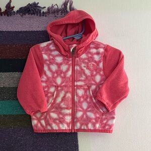 Baby Girls The North Face Pink Fleece Jacket 3-6M - fits 1Y